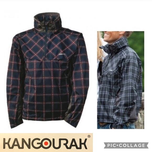 NWT AGU Kangourak Anorak Windbreaker packable hood navy red size XXL * - Picture 1 of 12
